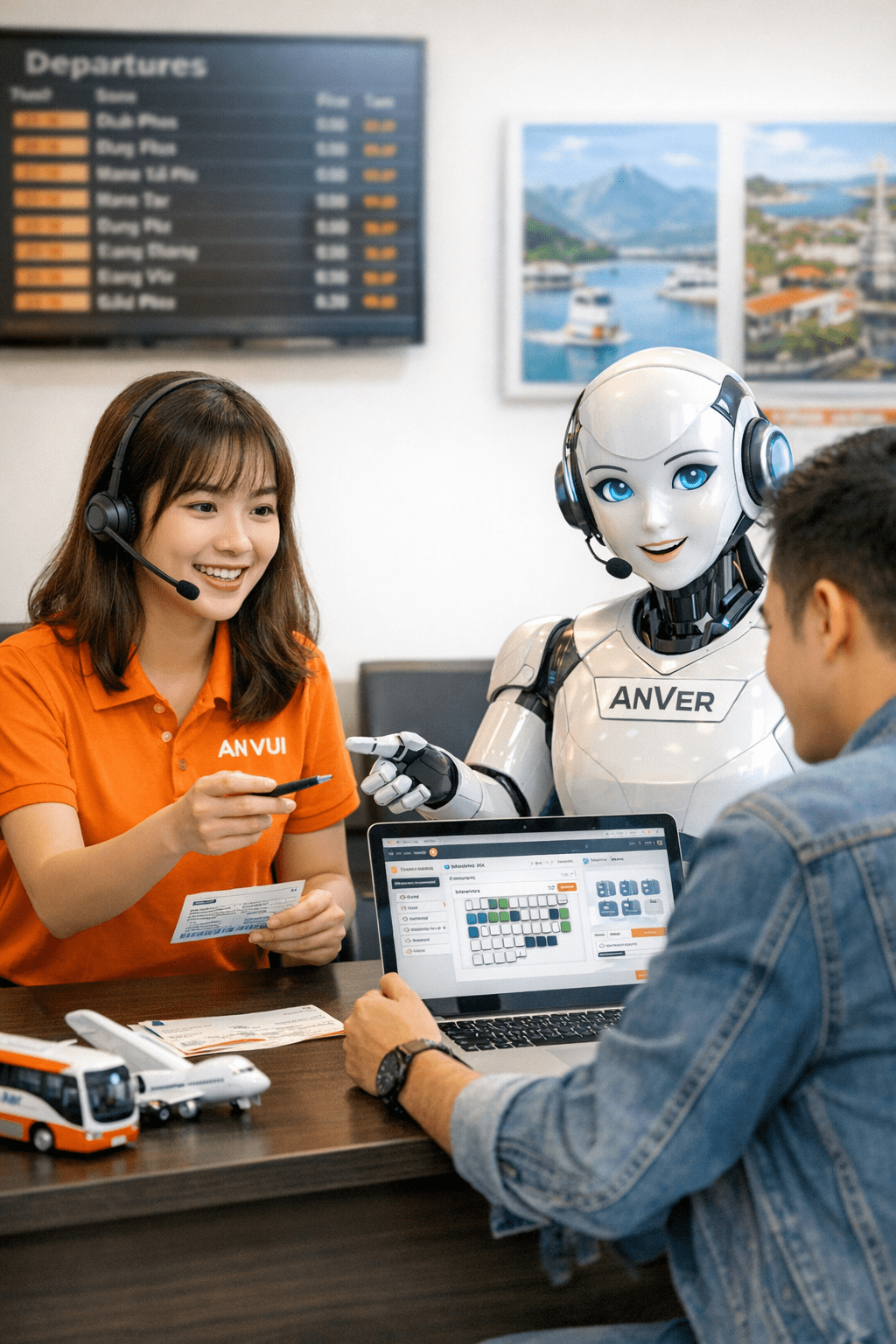 AN VUI ra mắt dịch vụ “Cho thuê Nhân sự AI” – bước tiến lớn giúp ngành vé tiết kiệm tới 70% chi phí vận hành