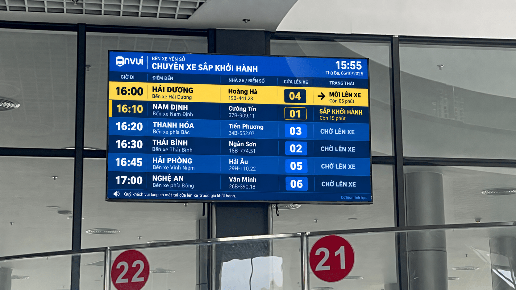 BẾN XE YÊN SỞ LỰA CHỌN AN VUI CUNG CẤP “PHẦN MỀM QUẢN LÝ BẾN XE”